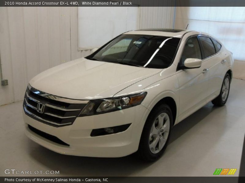 White Diamond Pearl / Black 2010 Honda Accord Crosstour EX-L 4WD