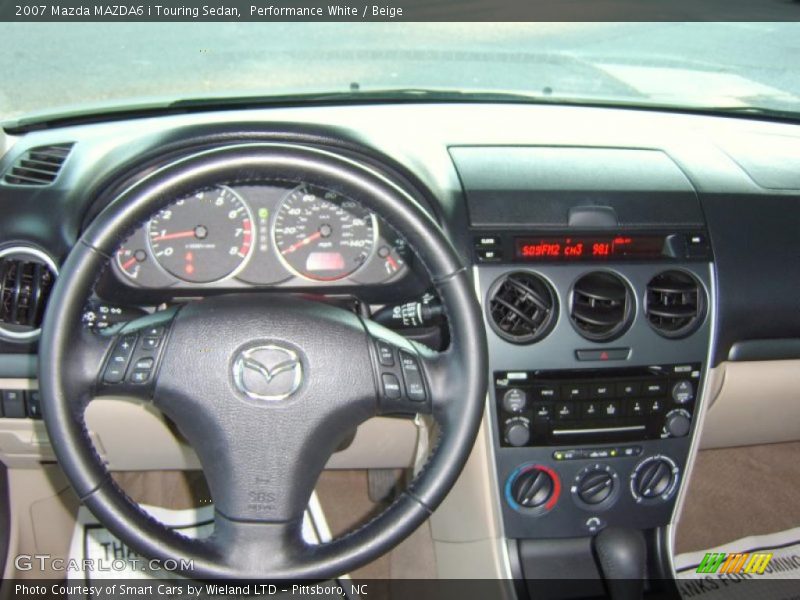 Performance White / Beige 2007 Mazda MAZDA6 i Touring Sedan