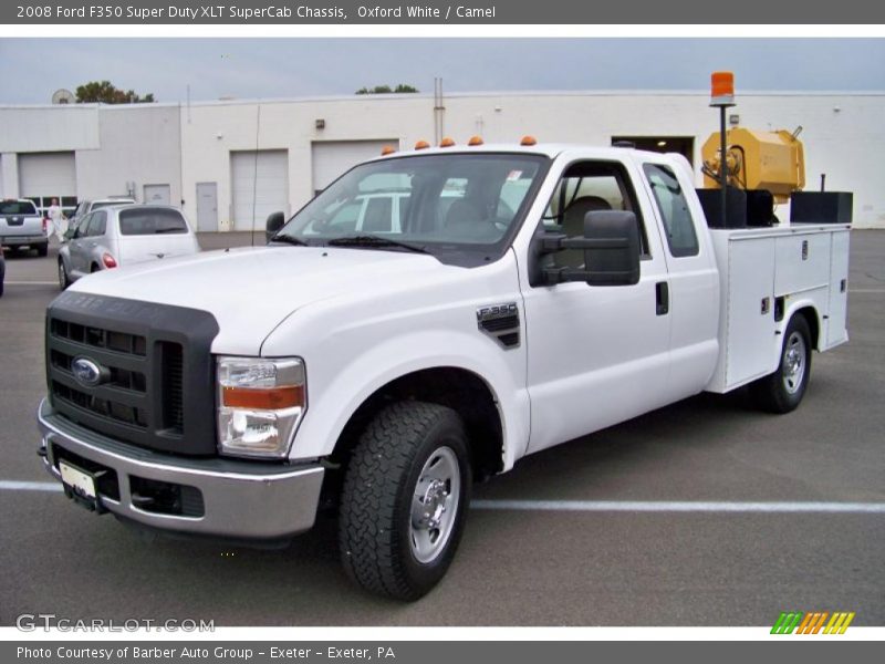 Oxford White / Camel 2008 Ford F350 Super Duty XLT SuperCab Chassis