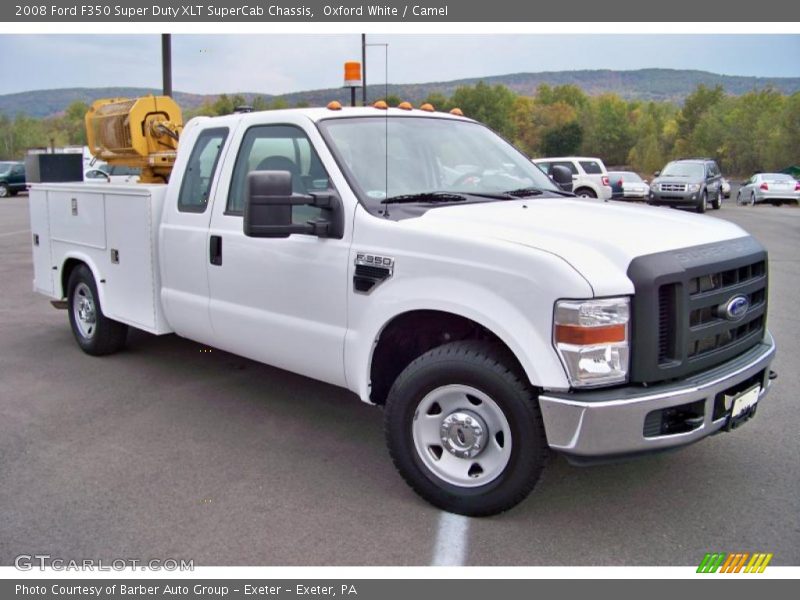 Oxford White / Camel 2008 Ford F350 Super Duty XLT SuperCab Chassis