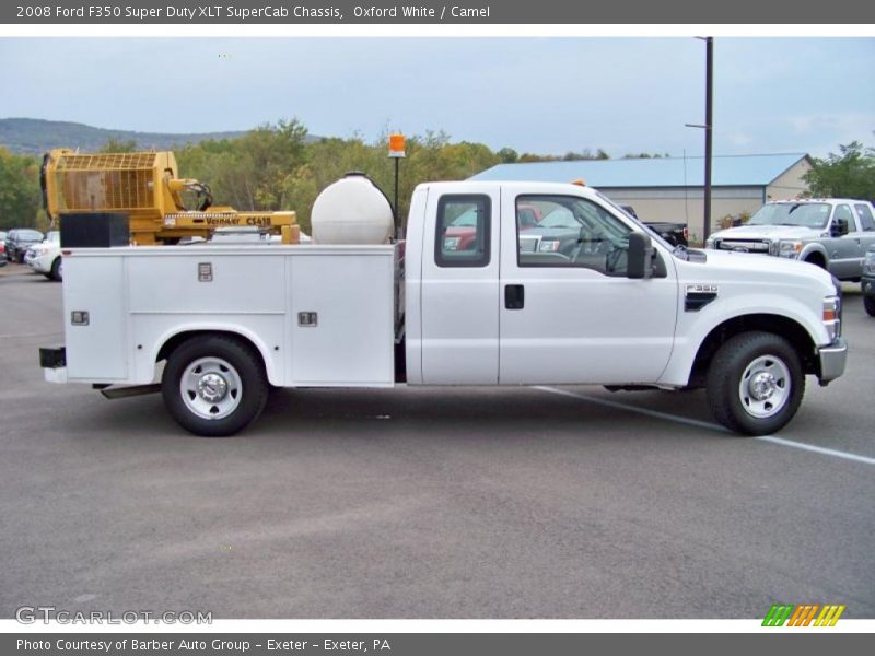 Oxford White / Camel 2008 Ford F350 Super Duty XLT SuperCab Chassis