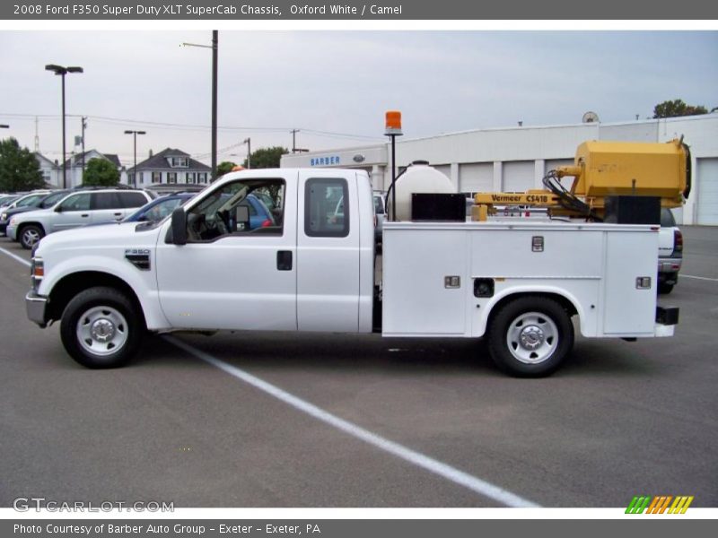 Oxford White / Camel 2008 Ford F350 Super Duty XLT SuperCab Chassis