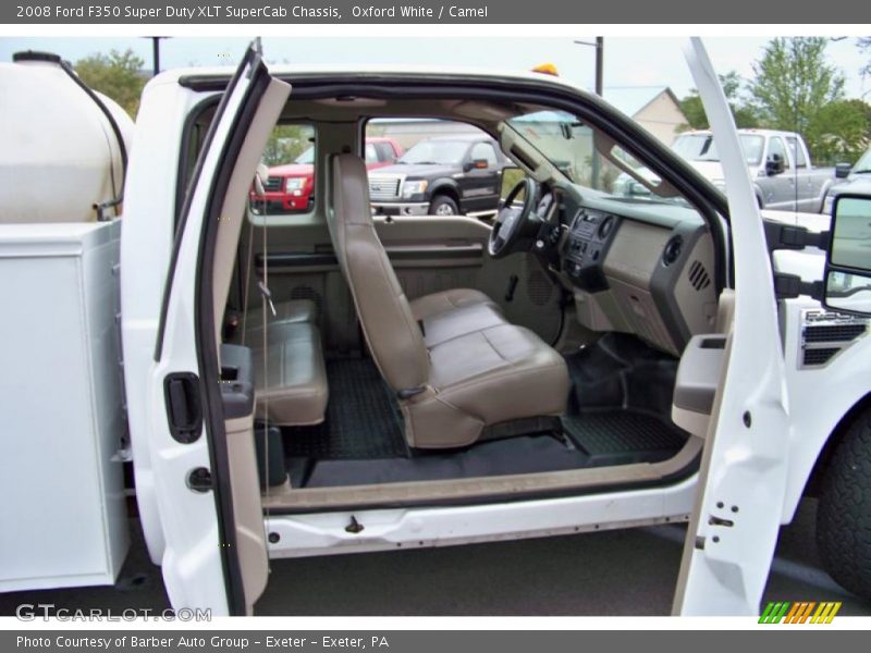Oxford White / Camel 2008 Ford F350 Super Duty XLT SuperCab Chassis