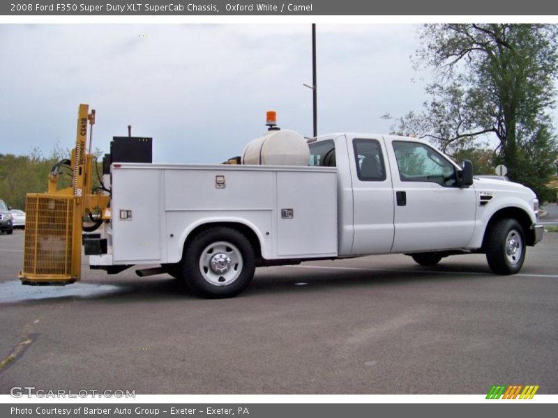 Oxford White / Camel 2008 Ford F350 Super Duty XLT SuperCab Chassis