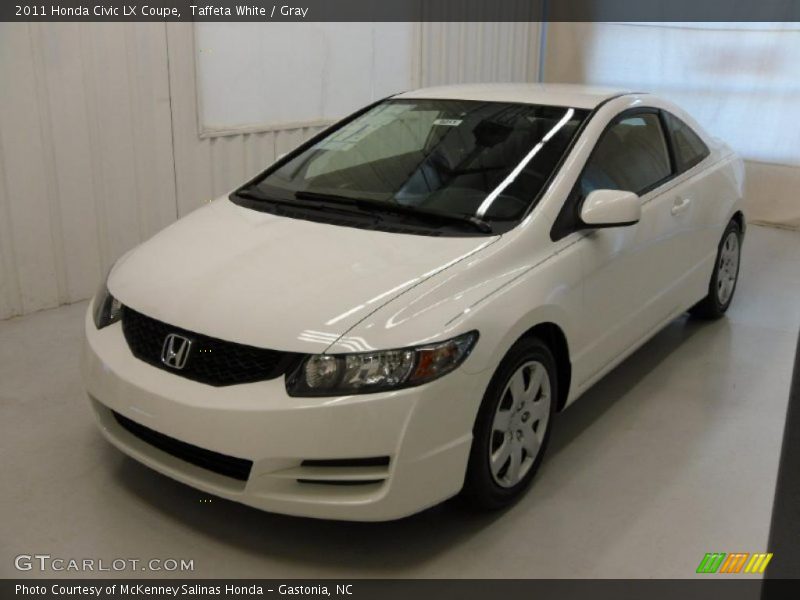 Taffeta White / Gray 2011 Honda Civic LX Coupe