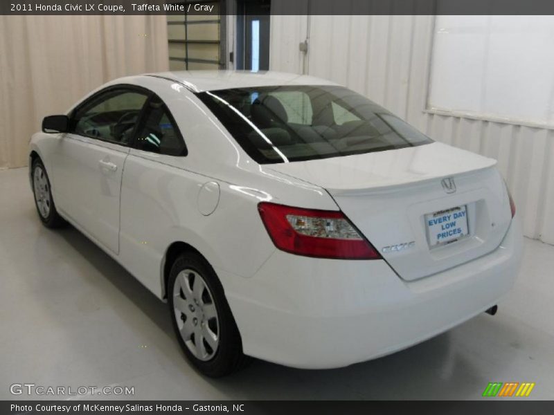 Taffeta White / Gray 2011 Honda Civic LX Coupe