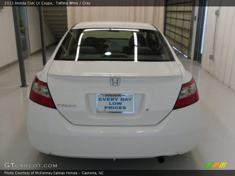 Taffeta White / Gray 2011 Honda Civic LX Coupe