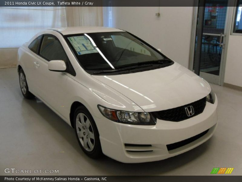 Taffeta White / Gray 2011 Honda Civic LX Coupe