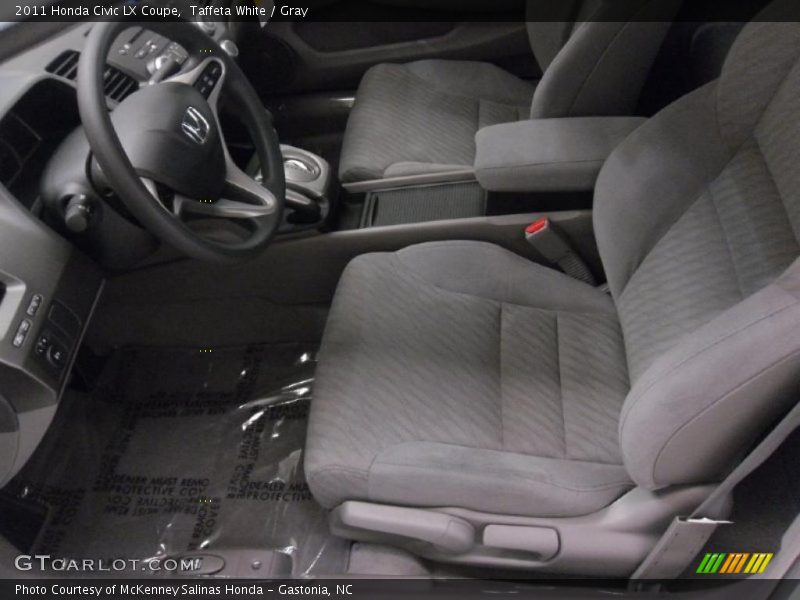 Taffeta White / Gray 2011 Honda Civic LX Coupe
