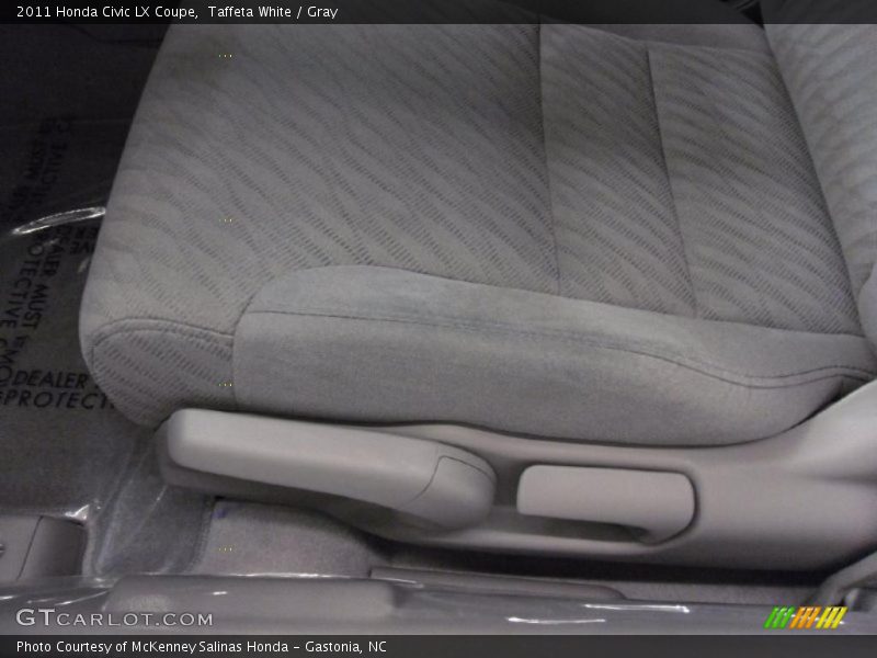 Taffeta White / Gray 2011 Honda Civic LX Coupe