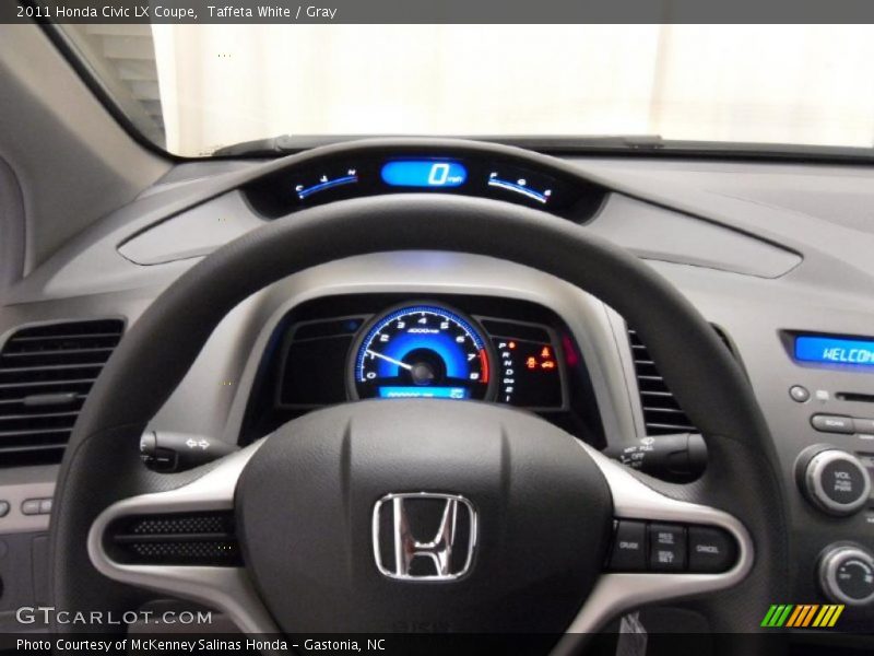 Taffeta White / Gray 2011 Honda Civic LX Coupe