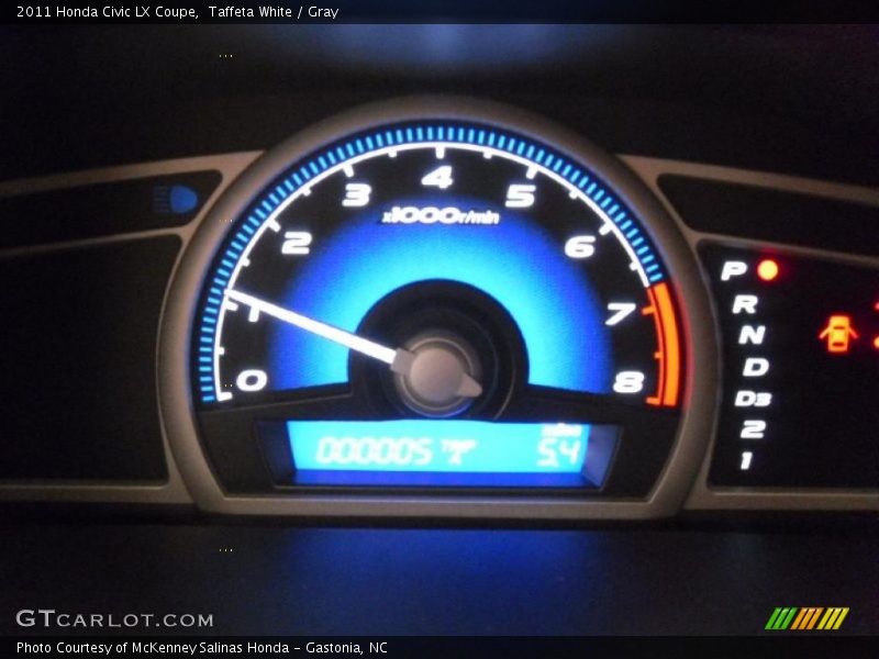 Taffeta White / Gray 2011 Honda Civic LX Coupe