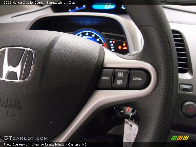 Taffeta White / Gray 2011 Honda Civic LX Coupe