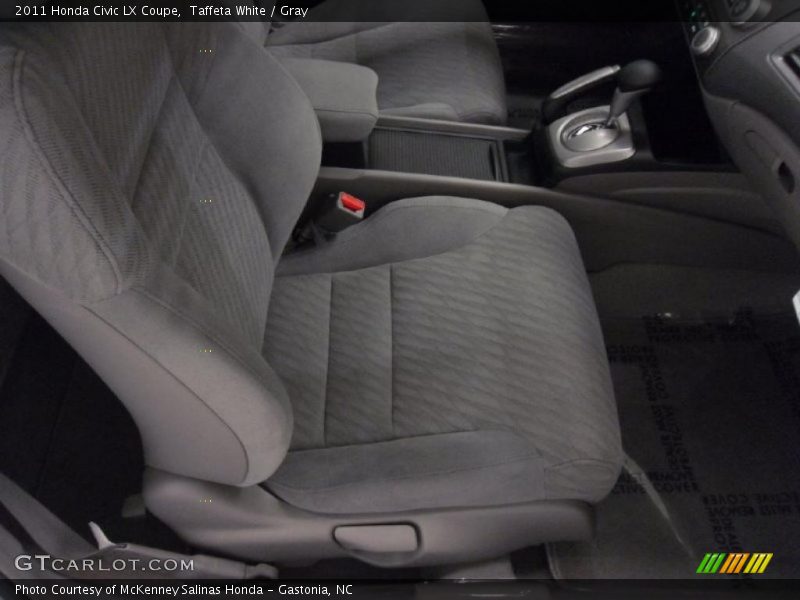 Taffeta White / Gray 2011 Honda Civic LX Coupe