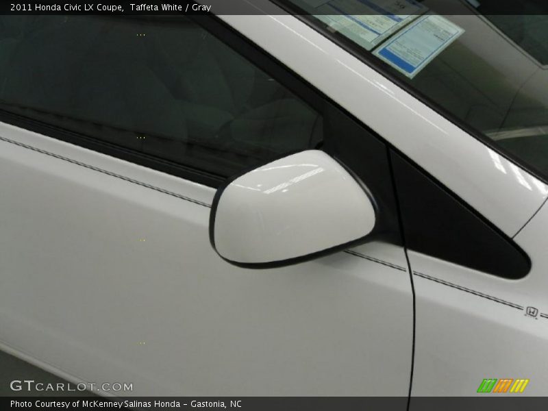 Taffeta White / Gray 2011 Honda Civic LX Coupe