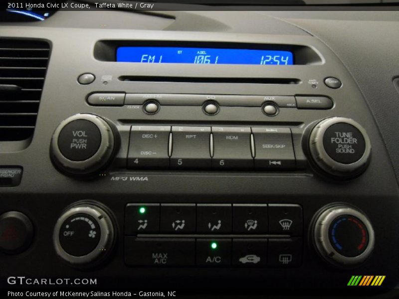 Controls of 2011 Civic LX Coupe