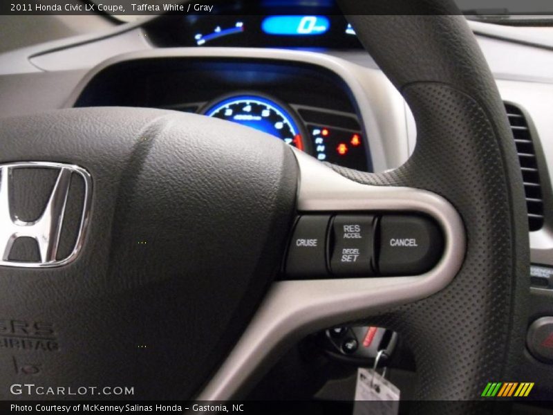 Taffeta White / Gray 2011 Honda Civic LX Coupe