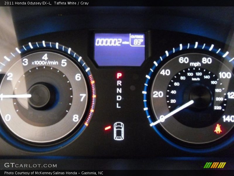  2011 Odyssey EX-L EX-L Gauges