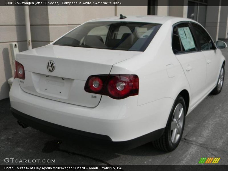 Campanella White / Anthracite Black 2008 Volkswagen Jetta SE Sedan