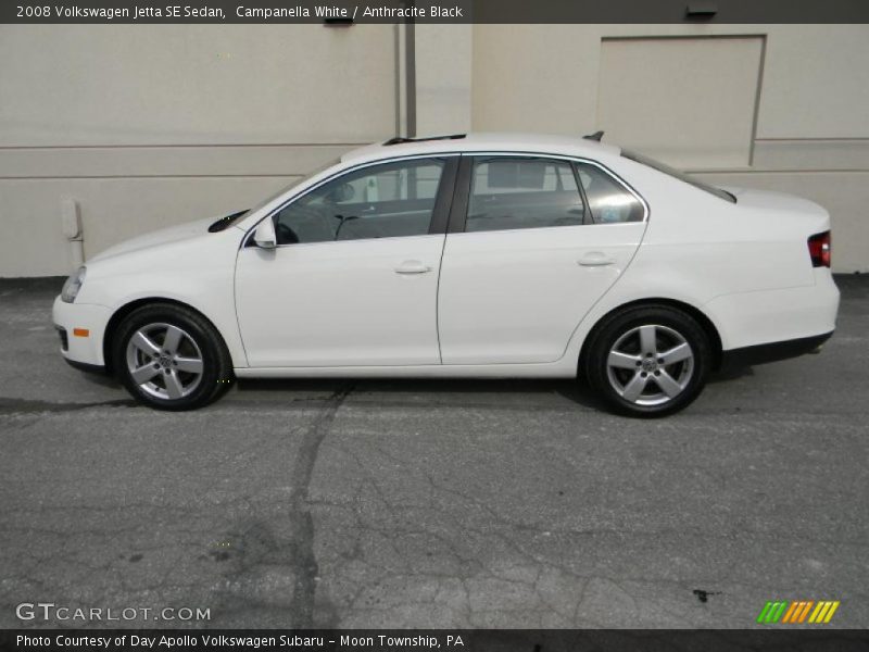 Campanella White / Anthracite Black 2008 Volkswagen Jetta SE Sedan