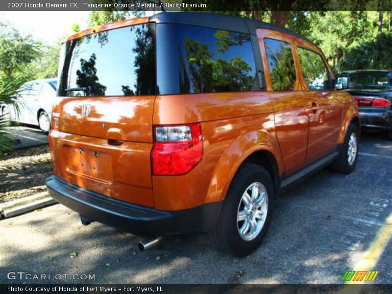 Tangerine Orange Metallic / Black/Titanium 2007 Honda Element EX