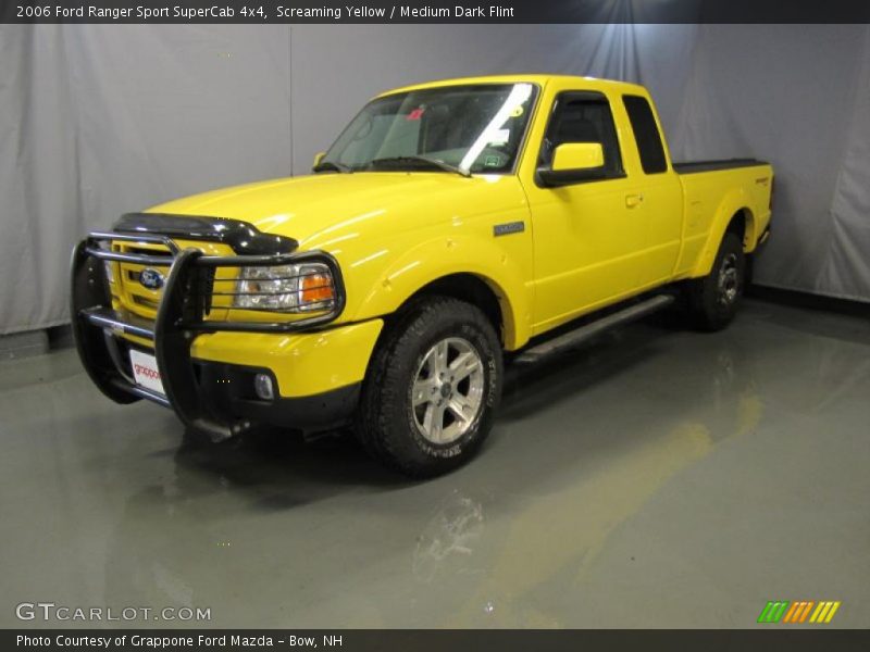 Screaming Yellow / Medium Dark Flint 2006 Ford Ranger Sport SuperCab 4x4