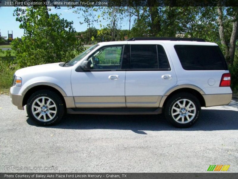 White Platinum Tri-Coat / Stone 2011 Ford Expedition XLT