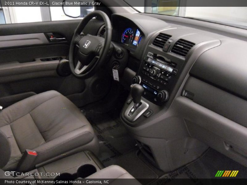 Glacier Blue Metallic / Gray 2011 Honda CR-V EX-L