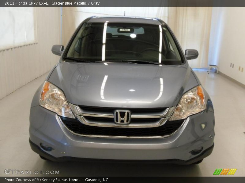 Glacier Blue Metallic / Gray 2011 Honda CR-V EX-L