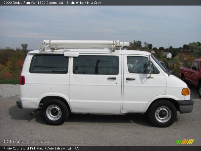 Bright White / Mist Gray 2000 Dodge Ram Van 1500 Commercial