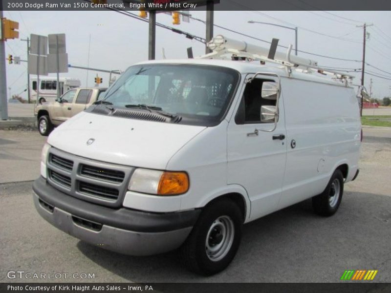 Bright White / Mist Gray 2000 Dodge Ram Van 1500 Commercial
