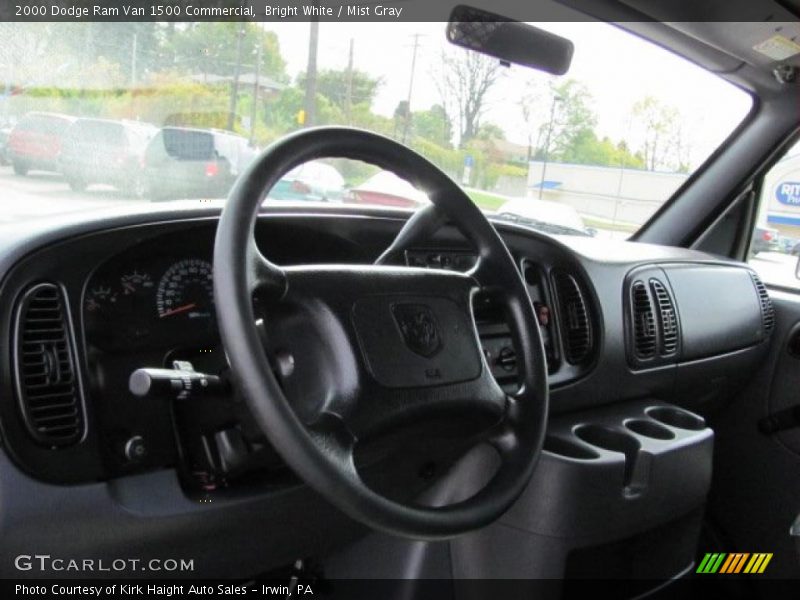 Bright White / Mist Gray 2000 Dodge Ram Van 1500 Commercial