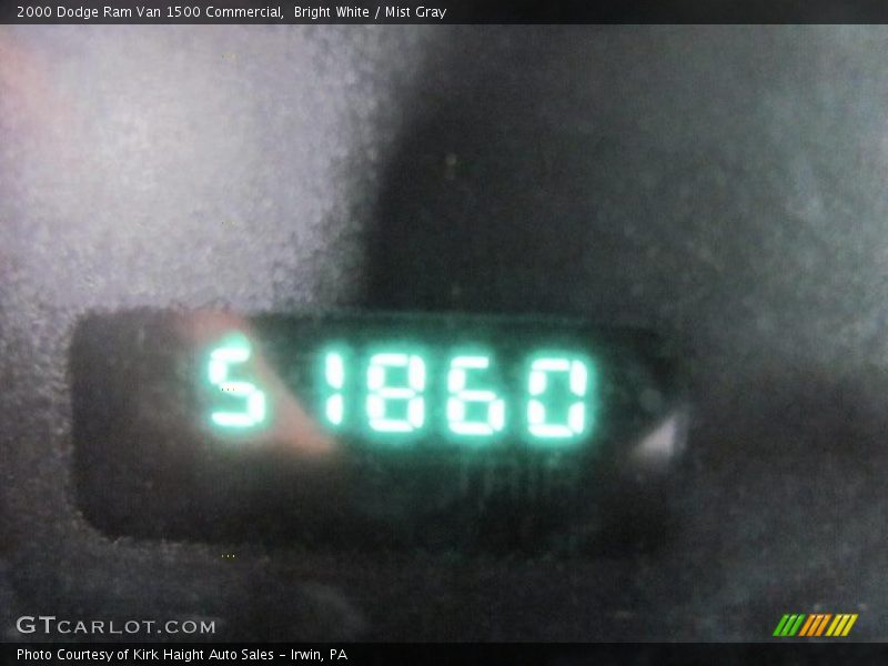 Bright White / Mist Gray 2000 Dodge Ram Van 1500 Commercial