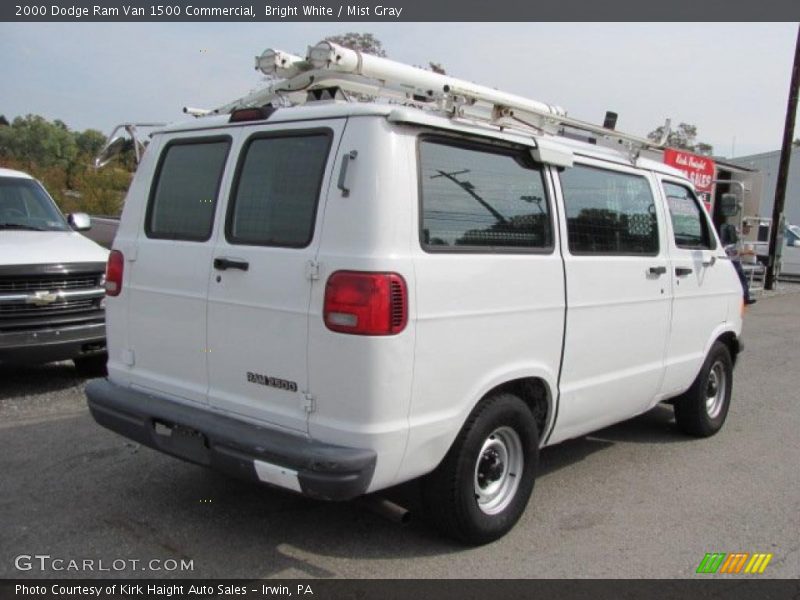 Bright White / Mist Gray 2000 Dodge Ram Van 1500 Commercial