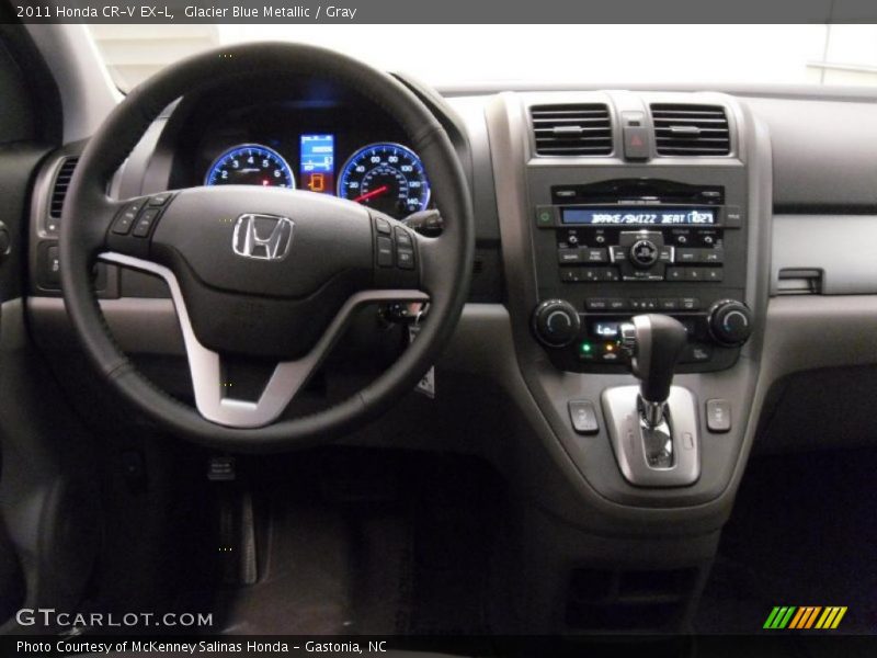 Glacier Blue Metallic / Gray 2011 Honda CR-V EX-L