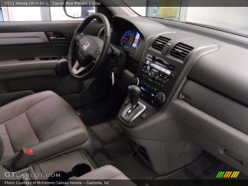 Glacier Blue Metallic / Gray 2011 Honda CR-V EX-L