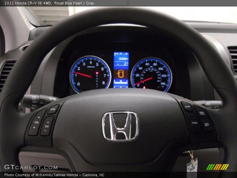Royal Blue Pearl / Gray 2011 Honda CR-V SE 4WD