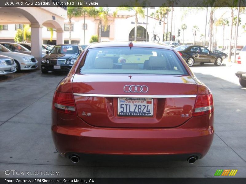 Canyon Red Pearl / Beige 2006 Audi A6 3.2 Sedan