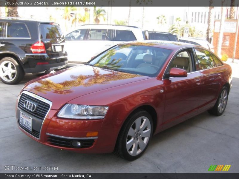 Canyon Red Pearl / Beige 2006 Audi A6 3.2 Sedan