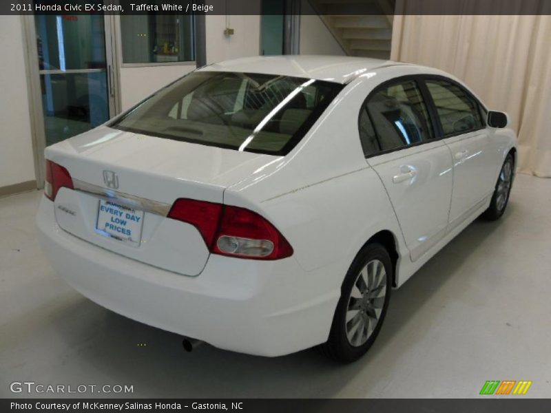 Taffeta White / Beige 2011 Honda Civic EX Sedan