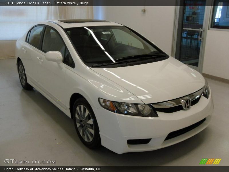 Taffeta White / Beige 2011 Honda Civic EX Sedan