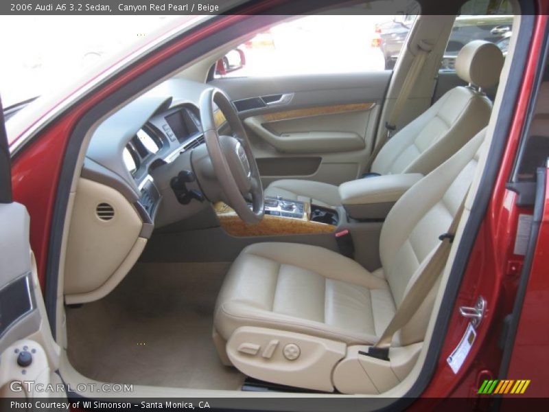 Canyon Red Pearl / Beige 2006 Audi A6 3.2 Sedan