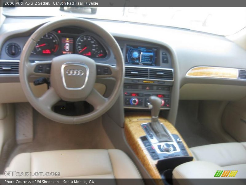 Canyon Red Pearl / Beige 2006 Audi A6 3.2 Sedan
