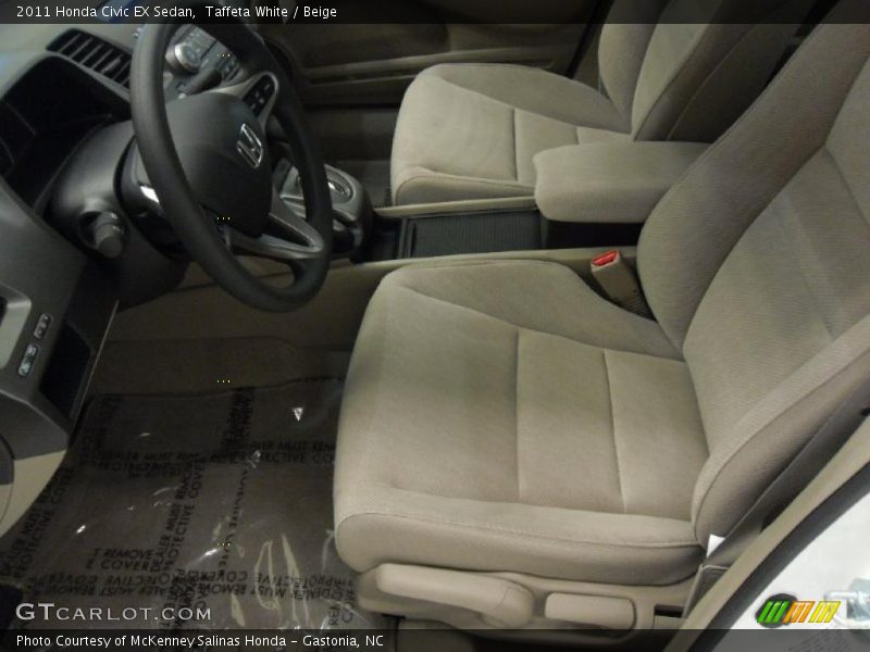 Taffeta White / Beige 2011 Honda Civic EX Sedan