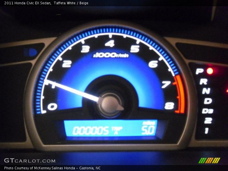 Taffeta White / Beige 2011 Honda Civic EX Sedan