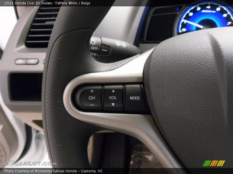 Taffeta White / Beige 2011 Honda Civic EX Sedan