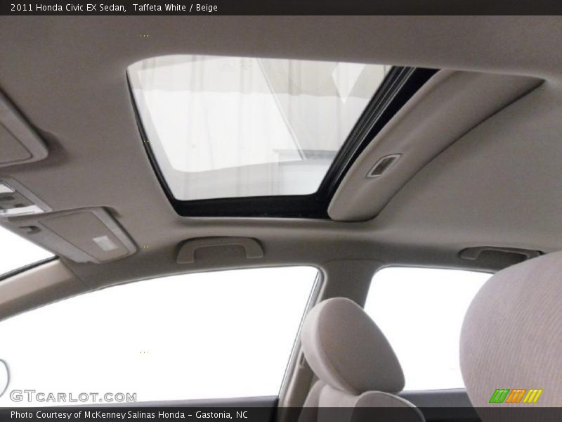 Taffeta White / Beige 2011 Honda Civic EX Sedan