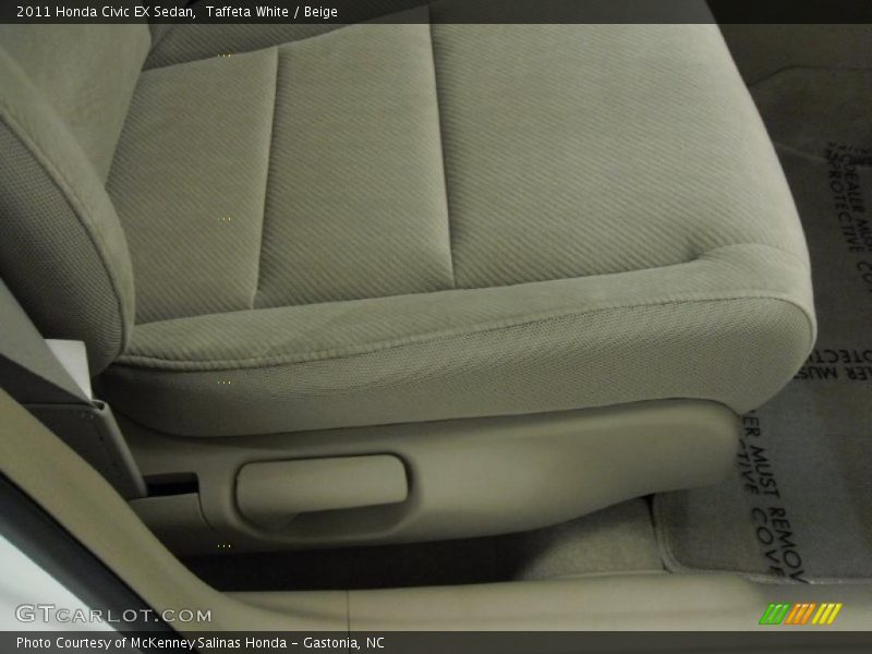 Taffeta White / Beige 2011 Honda Civic EX Sedan