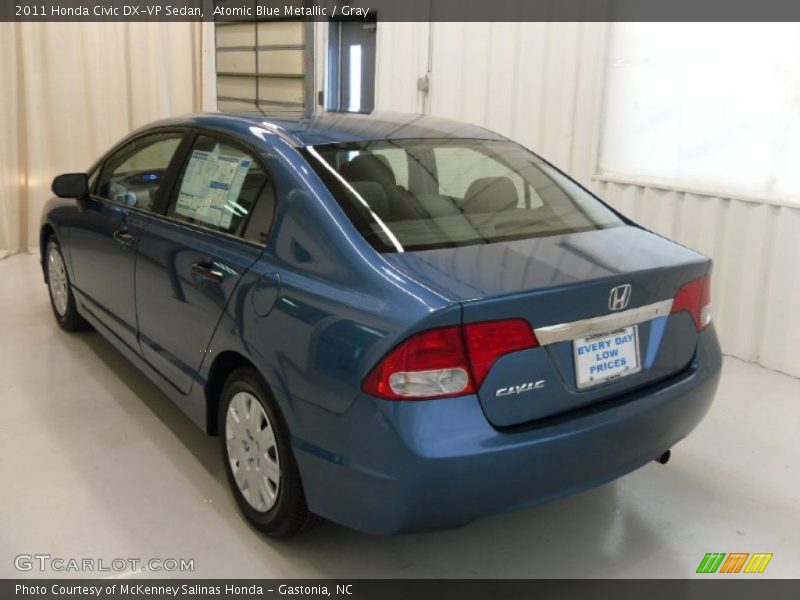 Atomic Blue Metallic / Gray 2011 Honda Civic DX-VP Sedan