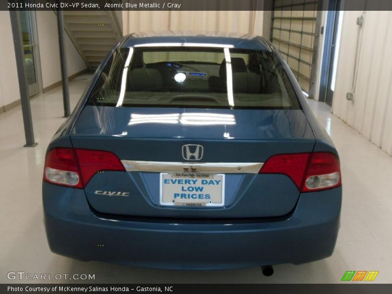 Atomic Blue Metallic / Gray 2011 Honda Civic DX-VP Sedan